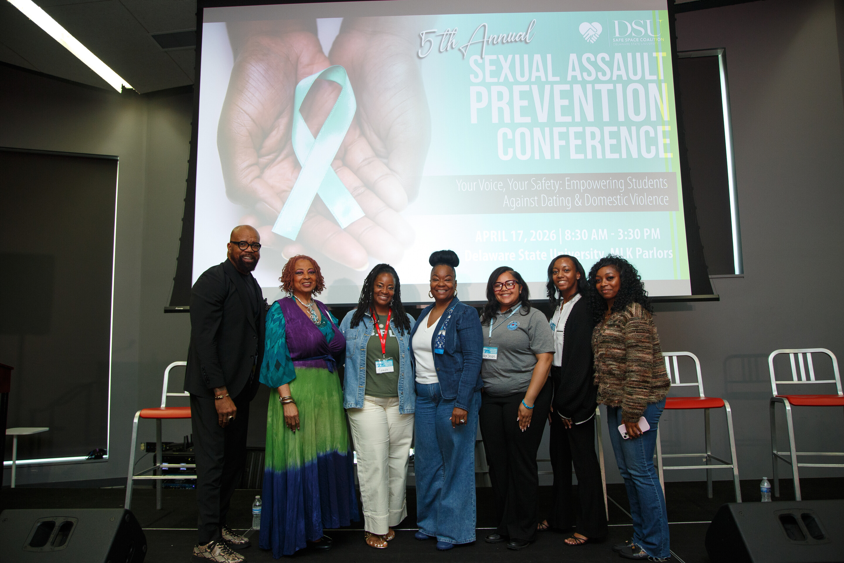 Speakers and organizers at DSU’s 5th Annual Sexual Assault Prevention Conference on April 17.