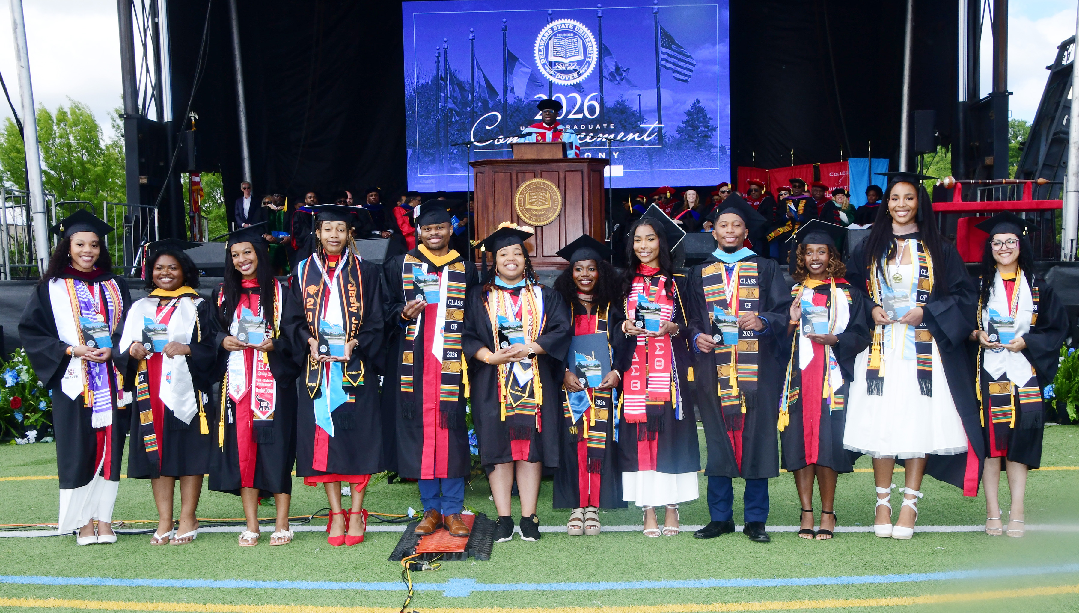 Twelve Commencement undergraduates shared the Presidential Academic Award. All 12 graduates completed their bachelor degree journey with perfect 4.0 grade point averages and with the highest Summa Cum Laude academic status.