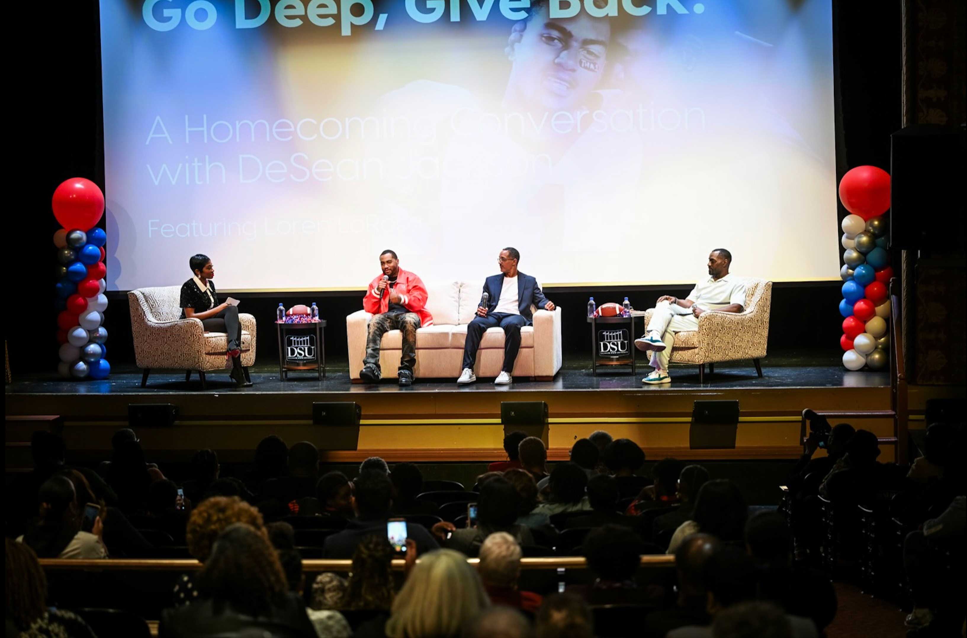 DSU Head Football Coach DeSean Jackson and brother Byron Jackson host documentary screening with Biggs Museum of American Art at Schwartz Center for the Arts