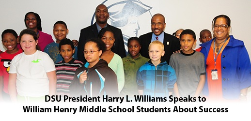 DSU Speaks to Wm Henry Middle School Students about Success