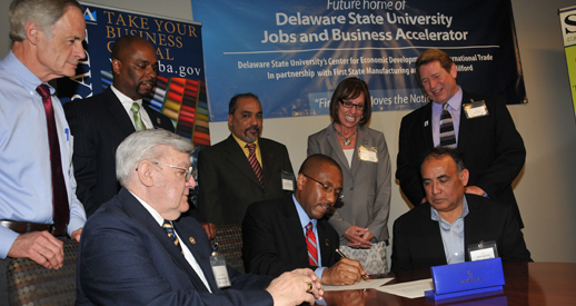 DSU, First State Manufacturing and Milford sign collaborative accord
