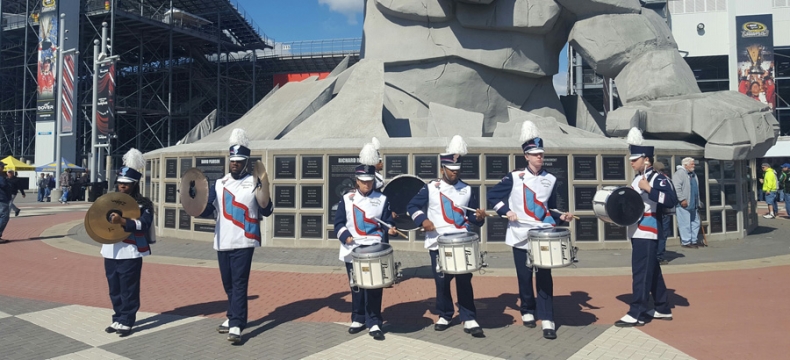 DSU Drumline Performs at Dover's NASCAR Race