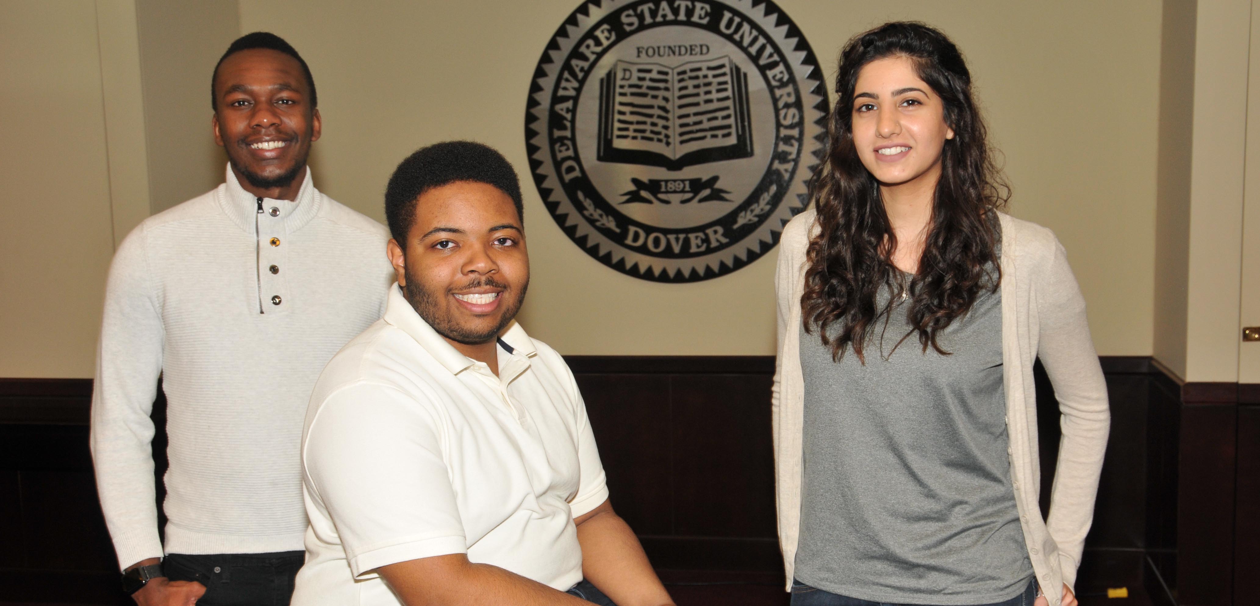 (L-r) 2016 Apple intern Deshaun Crawford, along with 2017 Apple interns Curtis A. Hite and Tuba S. Abbasi.