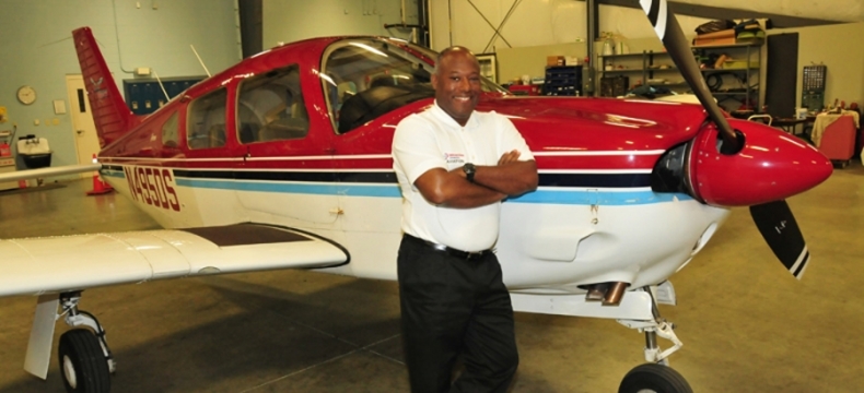 Lt Col Michael Hayes with Plane