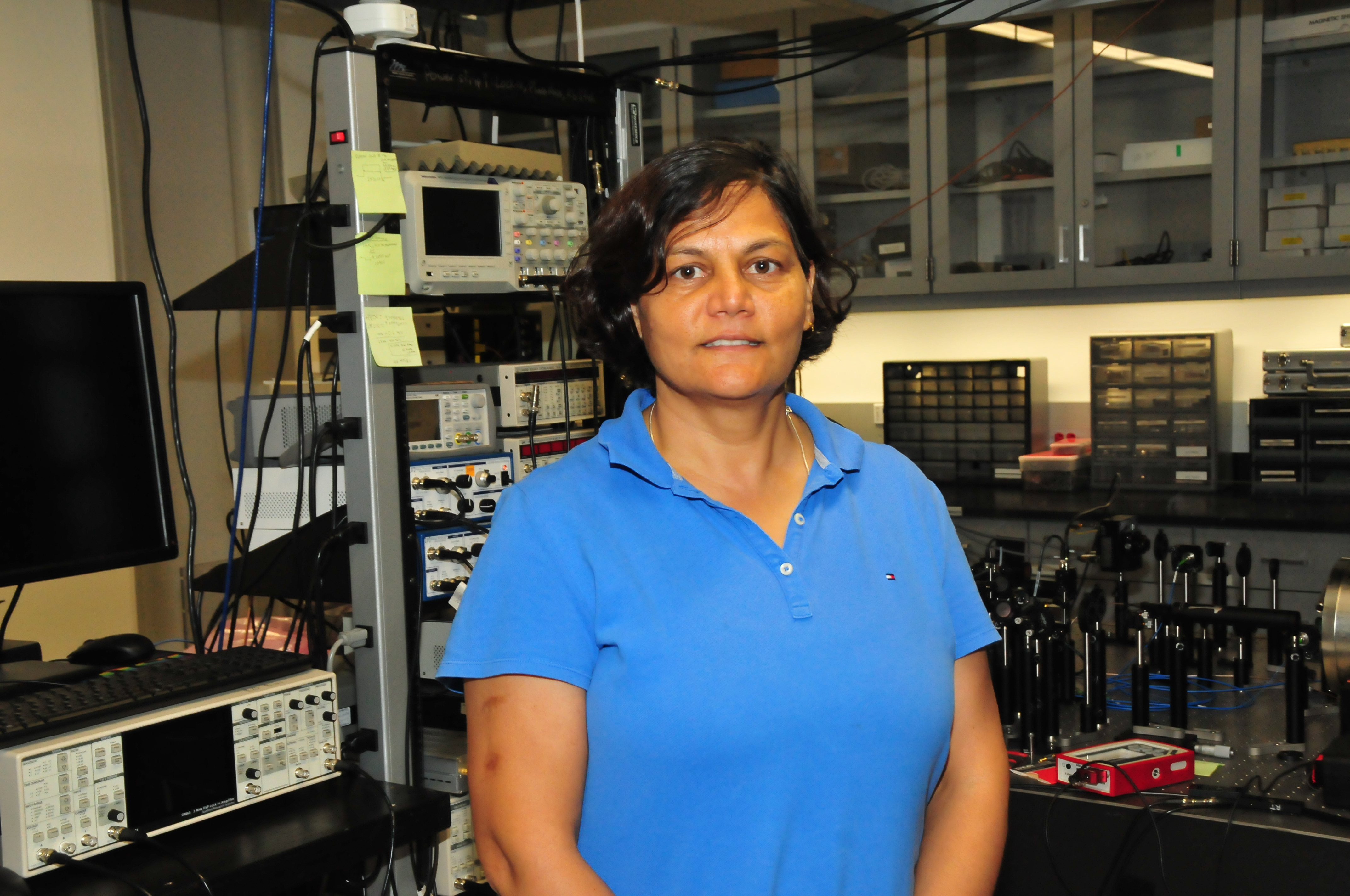 Dr. Renu Tripathi'a work to develop a new laser-based remote magnetometer has funding help from a three-year $727,691 grant from NASA-EPSCoR. Her research could help in the development of future satellite mission concepts.