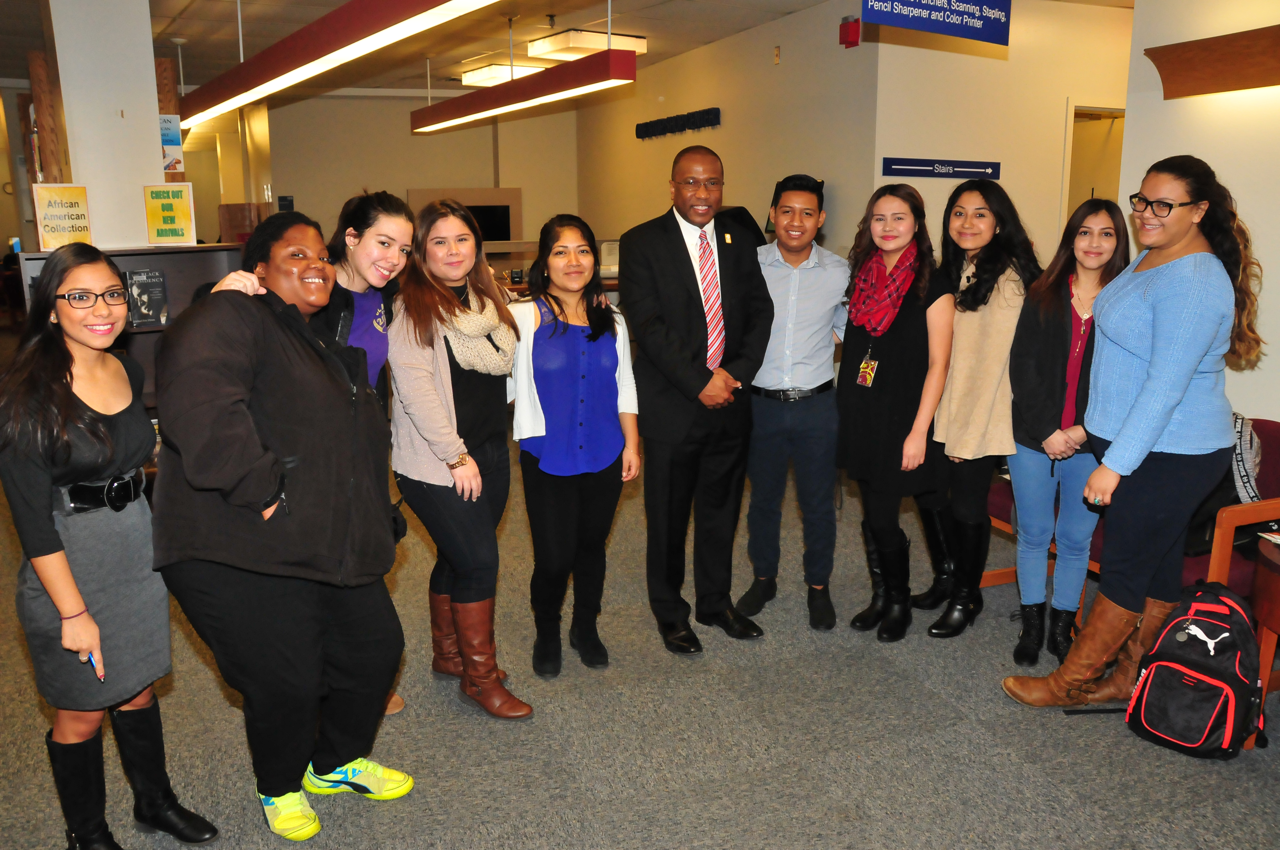 Dr. Harry L. Williams in a 2016 photo with a group of the DSU Dreamers 