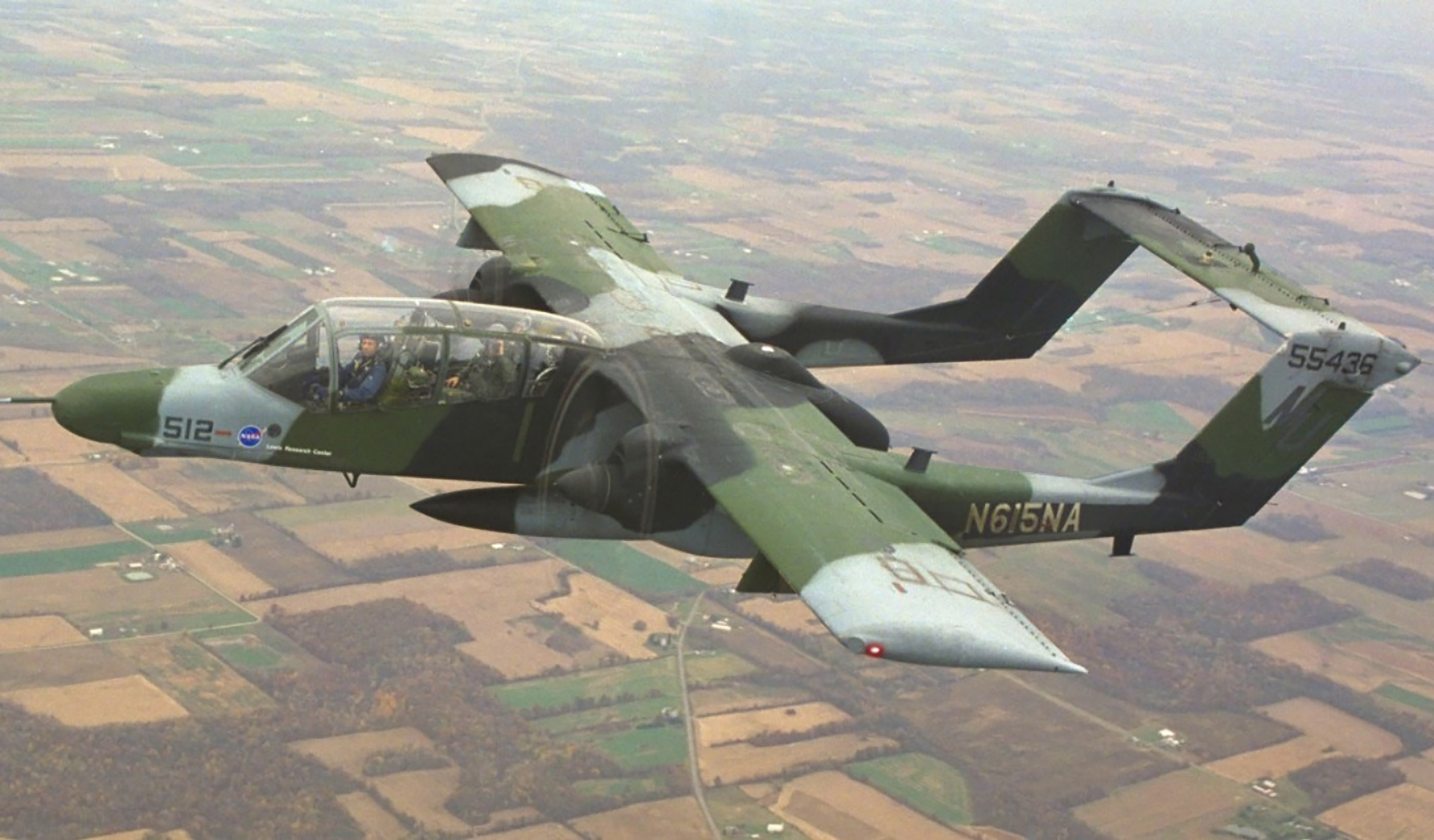 The OV-10 Bronco observation plane the 1st Lt. Potts and 1st Lt. Walker were in when they were shot down.