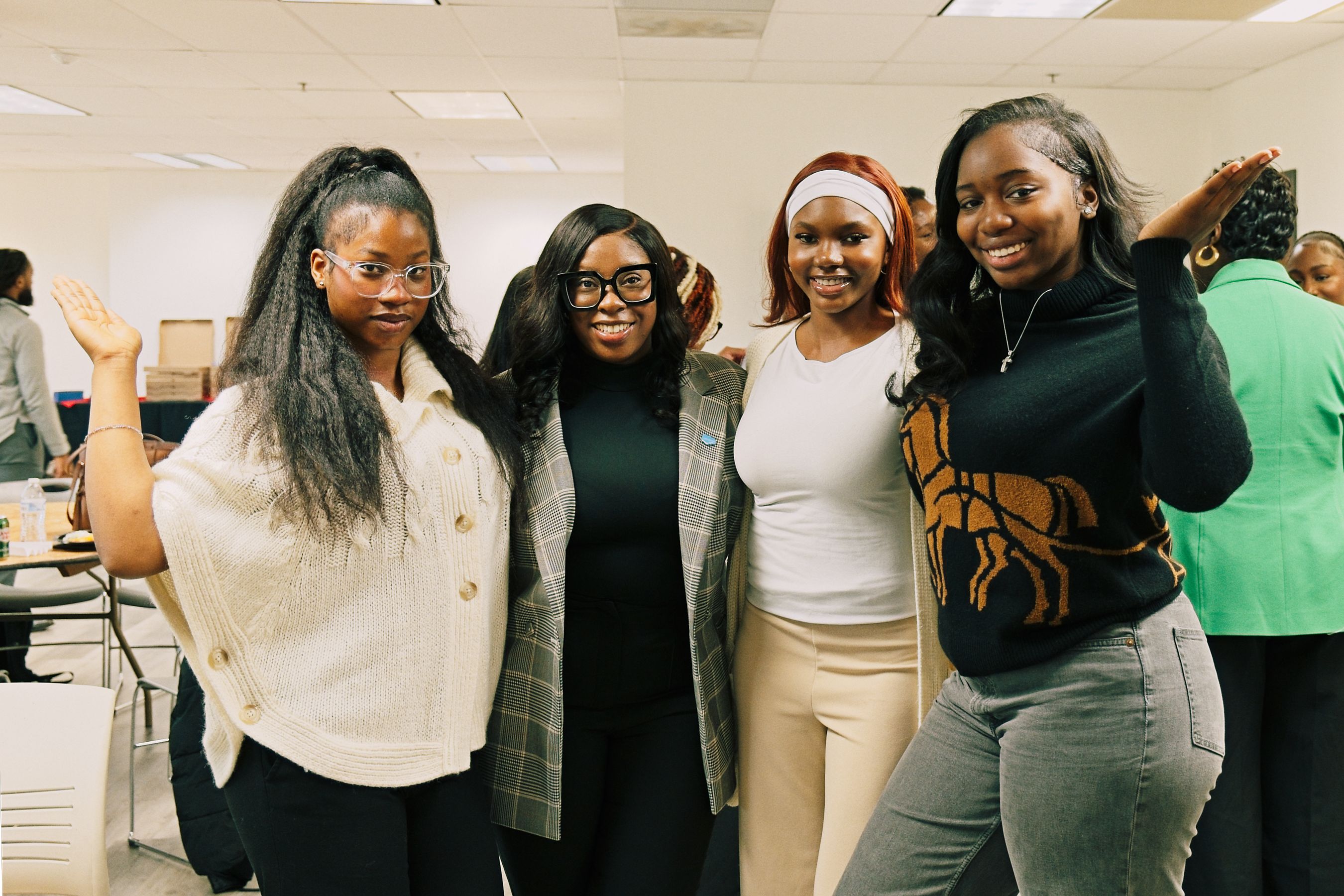 DSU students with Salesforce guest speaker Kristy Randle. 