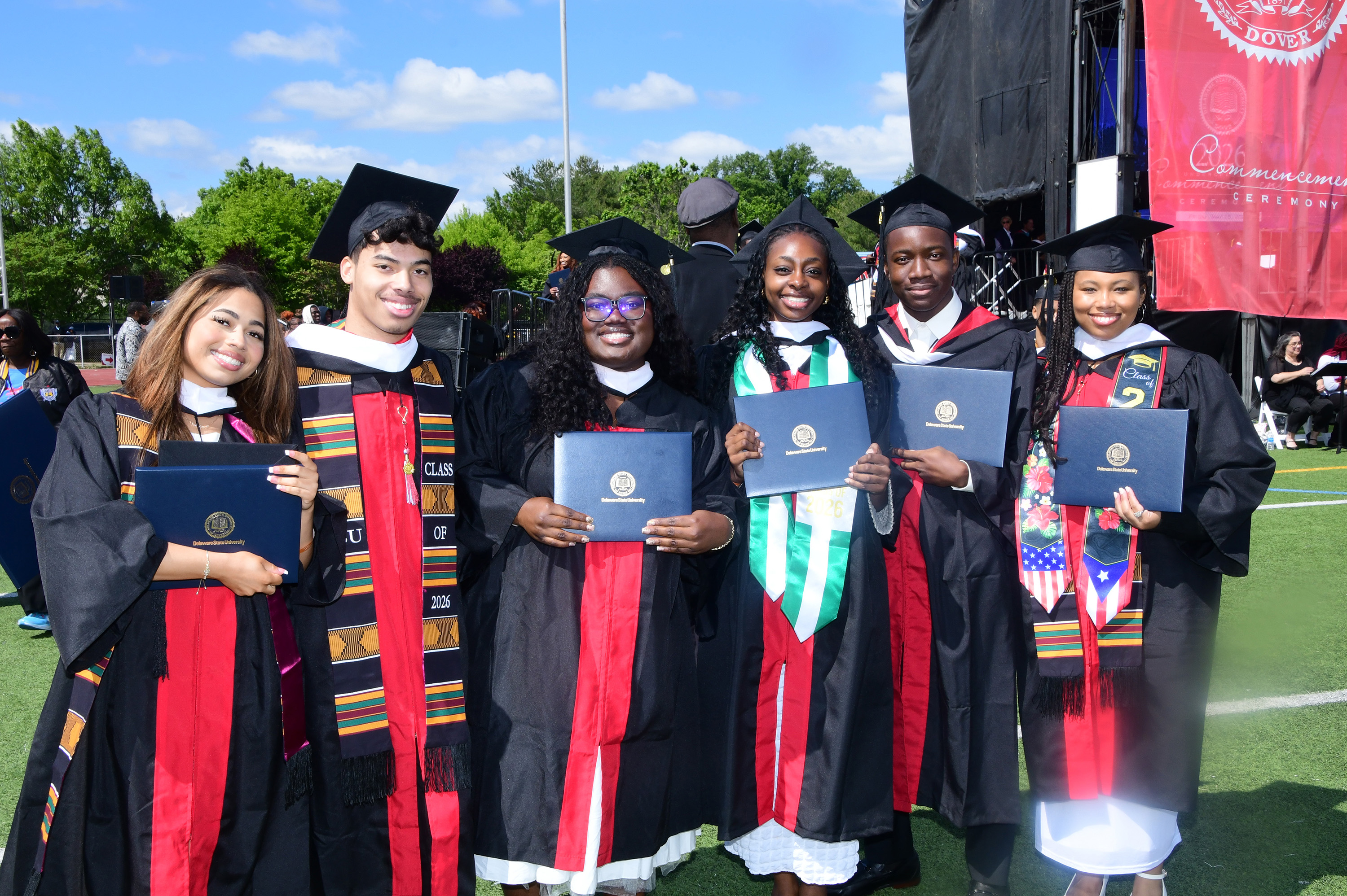 History was made as these six DSU Early College H.S. grads also completed their Associate's Degrees at the same time.